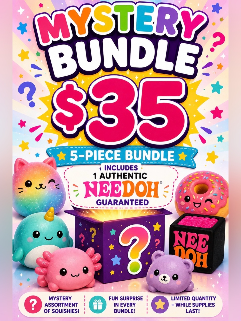 Mystery Bundle - 5-Piece guaranteed 1 authentic NEEDOH
